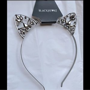 NWT Blackheart Cat Ear Gem Headband- Hot Topic
